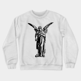 guardian angel / white Crewneck Sweatshirt